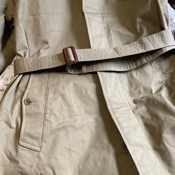 J Crew Ludlow Trench Coat Mens 42 Long Khaki Water-Resistant Lined Coat BS470 - Picture 7 of 16